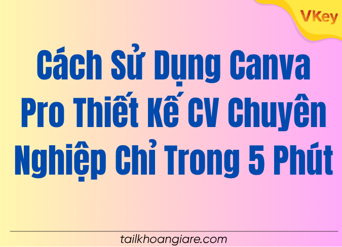 Cach Su Dung Canva Pro Thiet Ke CV Chuyen Nghiep Chi Trong 5 Phut